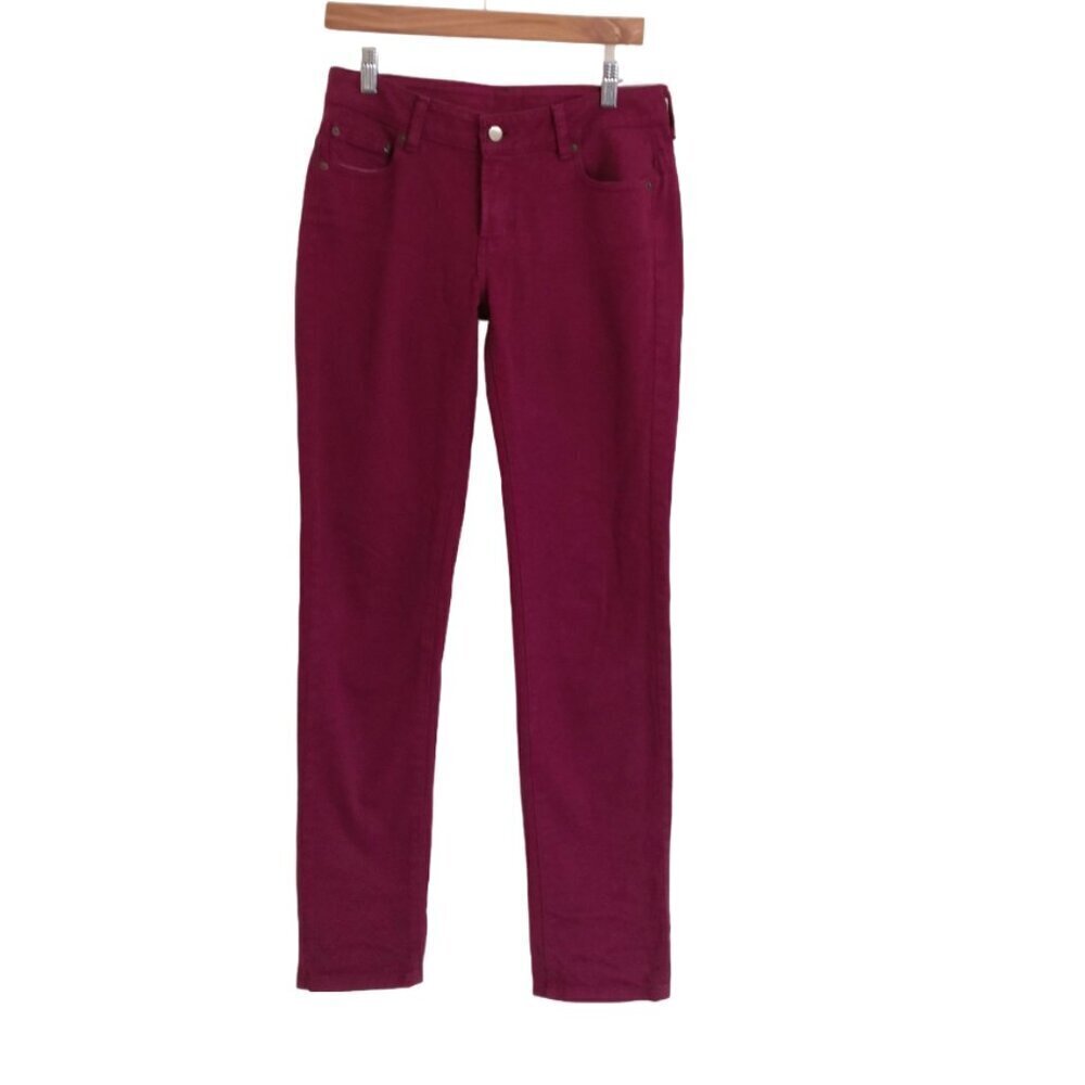 Garnet Hill Burgundy Denim Jeans Size 2